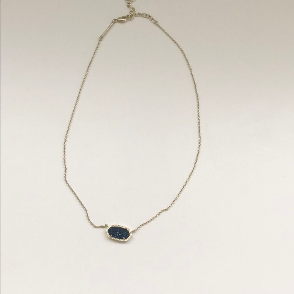 Kendra Scott Indigo Blue Drusy Elisa Pendant